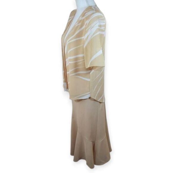 DESIGN 26 CREAM & BEIGE SKIRT SET SZ.M EUC. - Picture 4 of 7